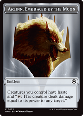 Wolf (0018) // Emblem - Arlinn, Embraces by the Moon Double-Sided Token [Innistrad Remastered Tokens] | Jomio and Rueliete's Cards and Comics