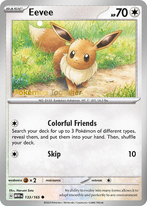 Eevee (133/165) (PokePost Promo) [Scarlet & Violet 151] | Jomio and Rueliete's Cards and Comics
