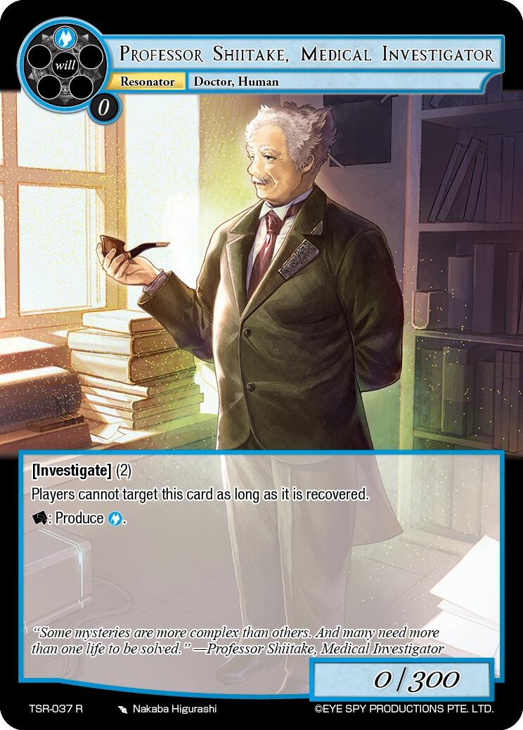 Professor Shiitake, Medical Investigator (TSR-037 R) [The Battle at the Sacred Ruins] | Jomio and Rueliete's Cards and Comics
