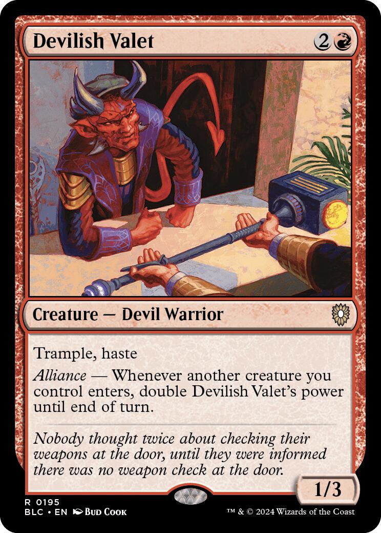 Devilish Valet [Bloomburrow Commander] | Jomio and Rueliete's Cards and Comics