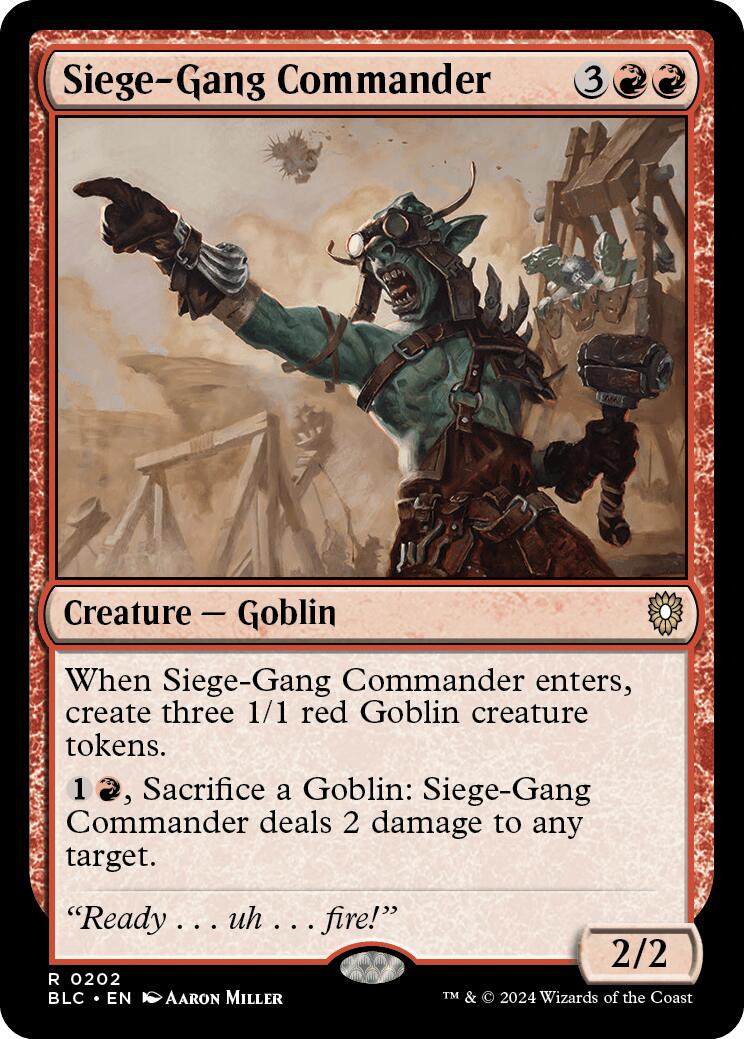 Siege-Gang Commander [Bloomburrow Commander] | Jomio and Rueliete's Cards and Comics