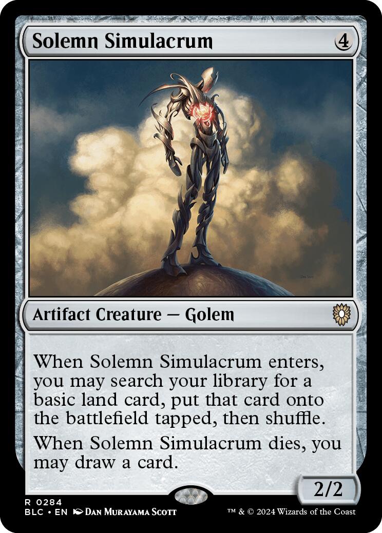 Solemn Simulacrum [Bloomburrow Commander] | Jomio and Rueliete's Cards and Comics