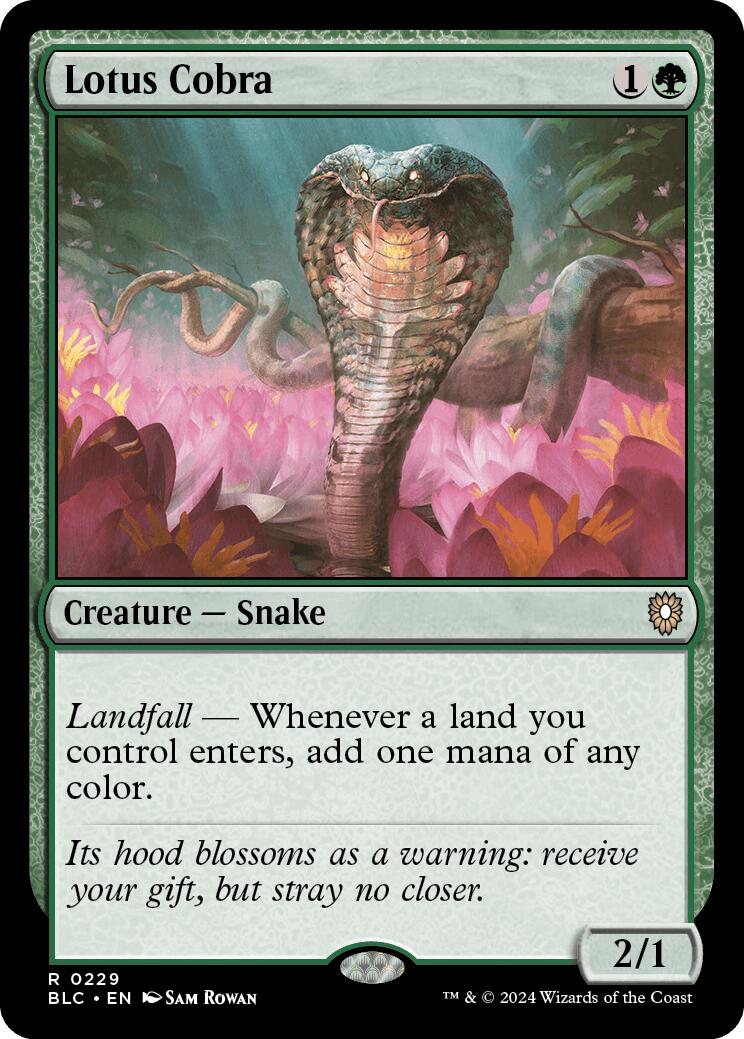 Lotus Cobra [Bloomburrow Commander] | Jomio and Rueliete's Cards and Comics
