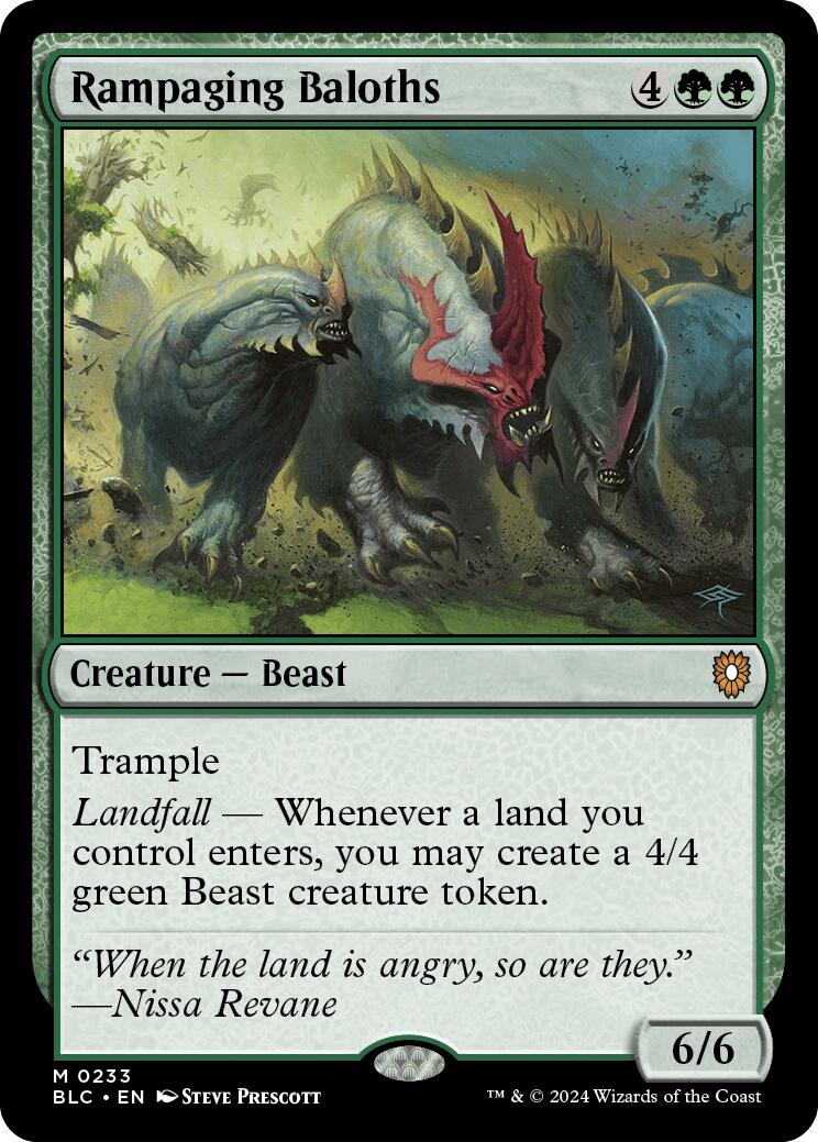 Rampaging Baloths [Bloomburrow Commander] | Jomio and Rueliete's Cards and Comics