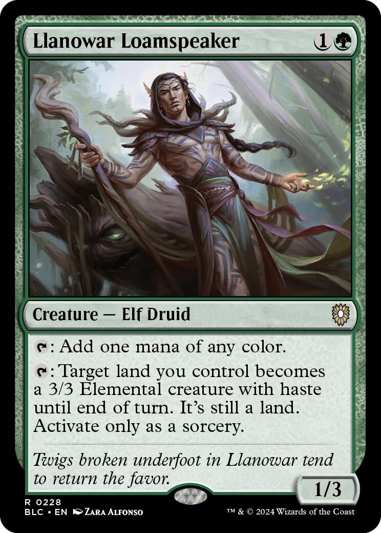 Llanowar Loamspeaker [Bloomburrow Commander] | Jomio and Rueliete's Cards and Comics
