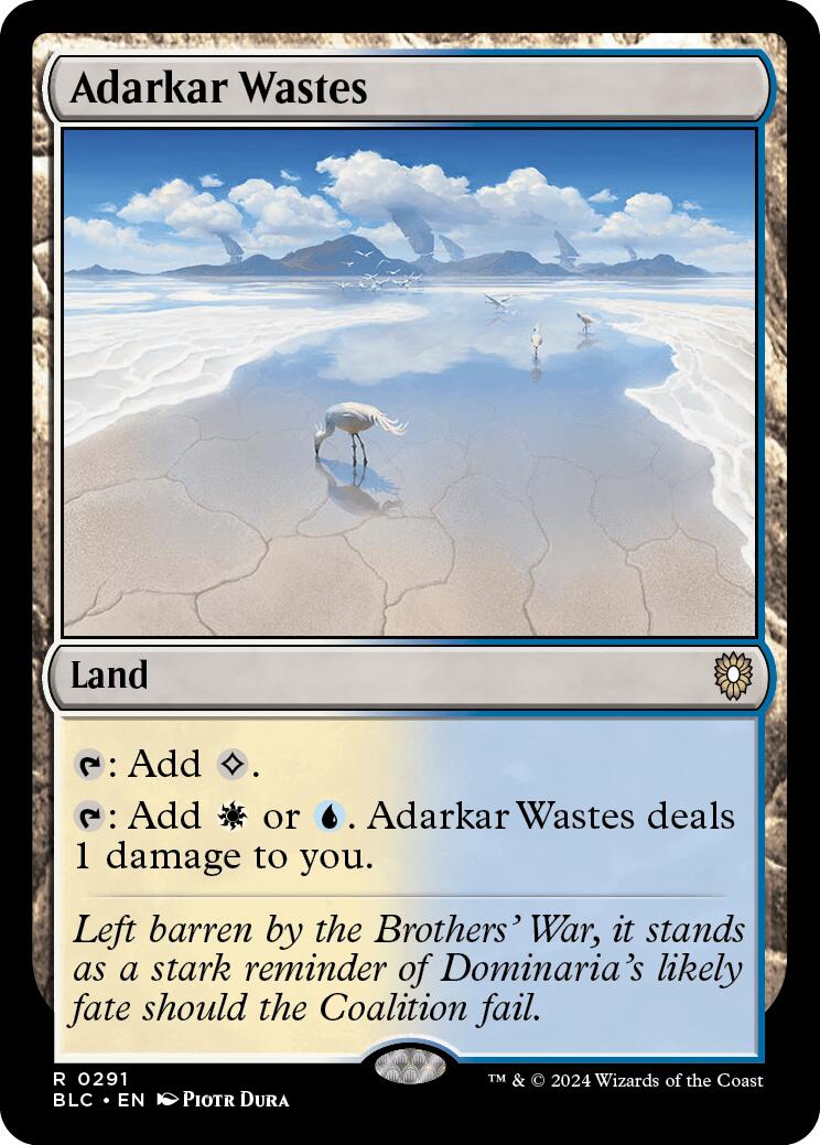 Adarkar Wastes [Bloomburrow Commander] | Jomio and Rueliete's Cards and Comics