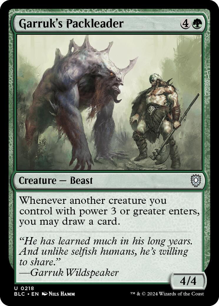 Garruk's Packleader [Bloomburrow Commander] | Jomio and Rueliete's Cards and Comics