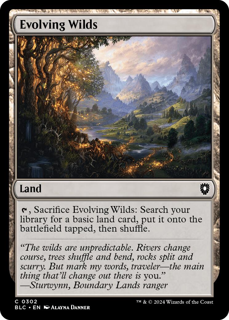 Evolving Wilds [Bloomburrow Commander] | Jomio and Rueliete's Cards and Comics