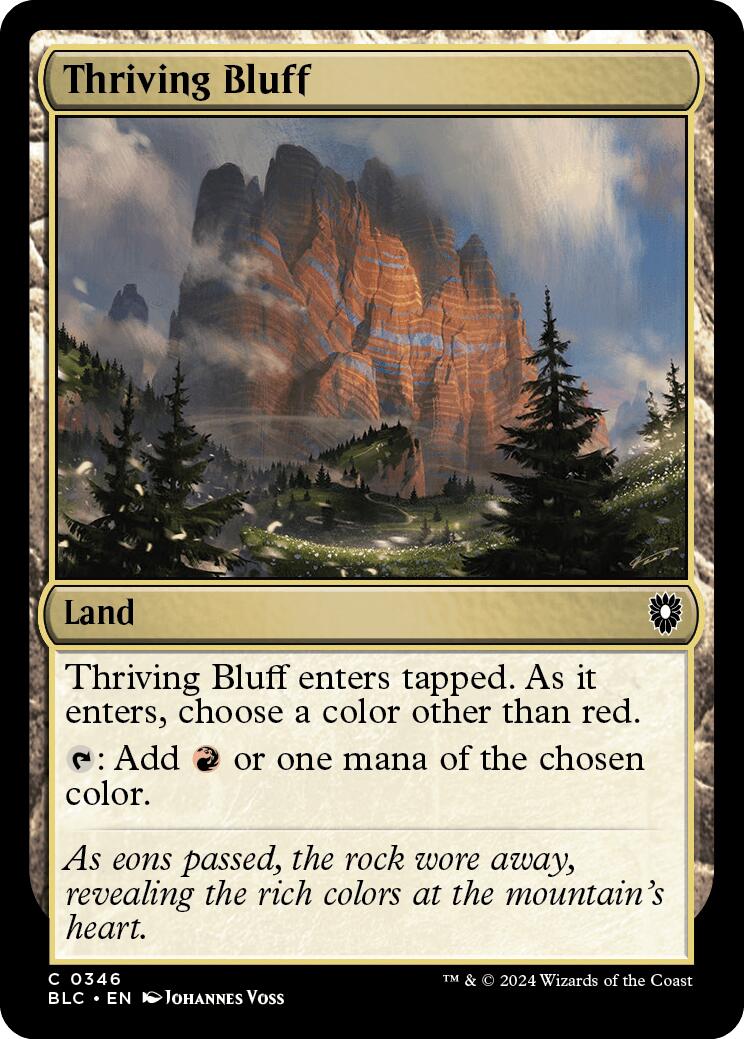 Thriving Bluff [Bloomburrow Commander] | Jomio and Rueliete's Cards and Comics