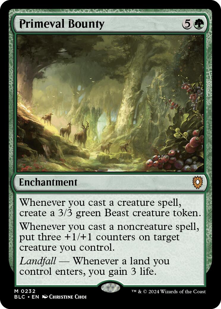 Primeval Bounty [Bloomburrow Commander] | Jomio and Rueliete's Cards and Comics