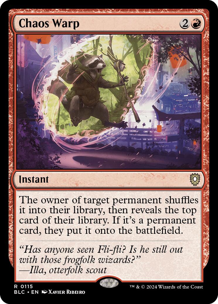 Chaos Warp [Bloomburrow Commander] | Jomio and Rueliete's Cards and Comics