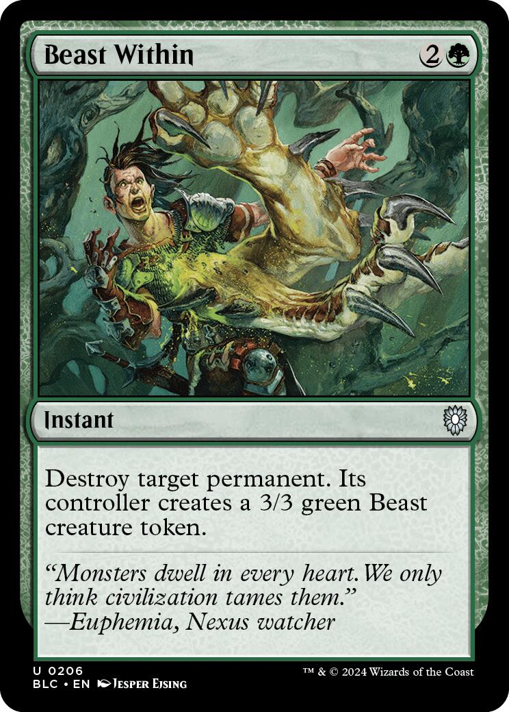 Beast Within [Bloomburrow Commander] | Jomio and Rueliete's Cards and Comics