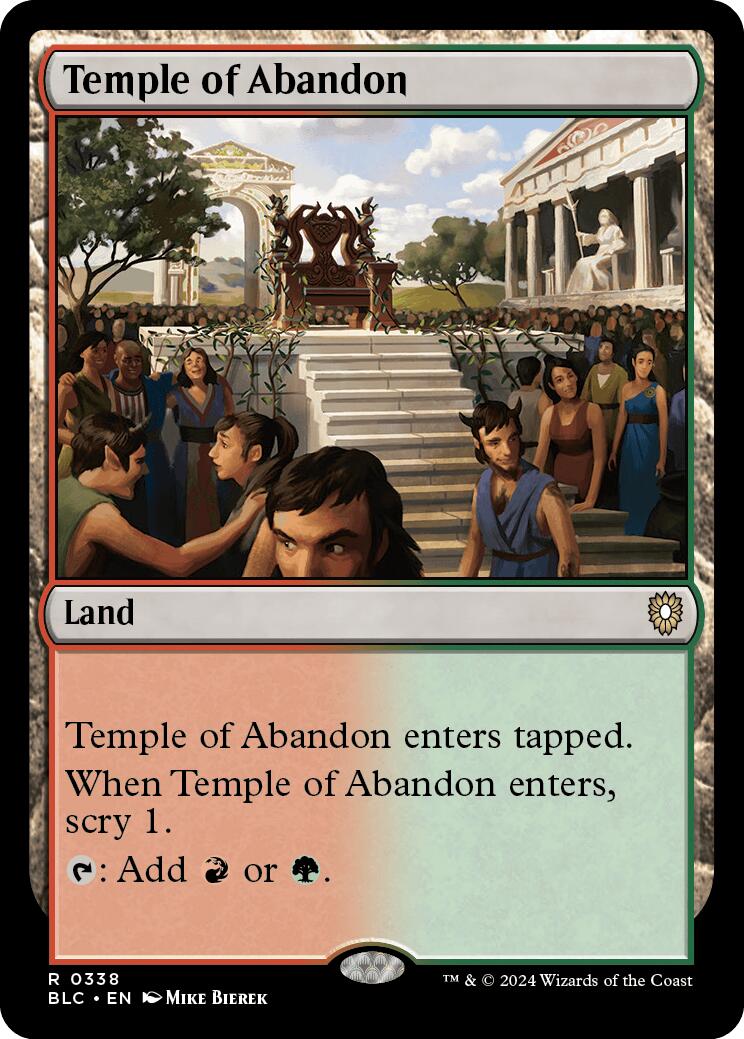 Temple of Abandon [Bloomburrow Commander] | Jomio and Rueliete's Cards and Comics