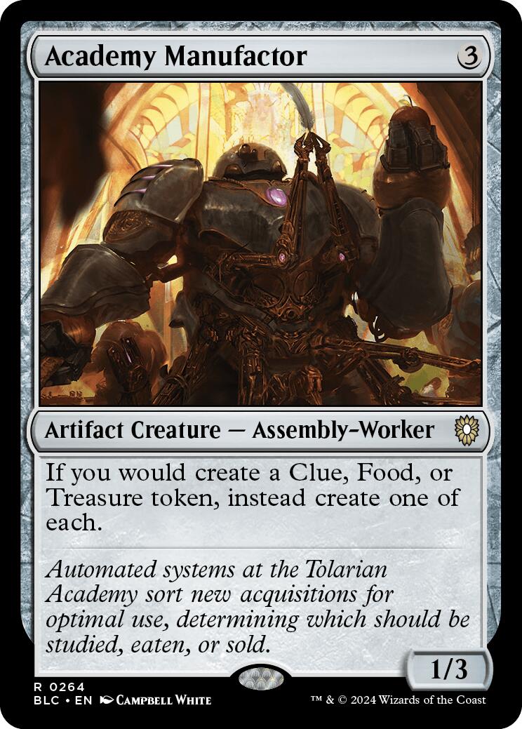 Academy Manufactor [Bloomburrow Commander] | Jomio and Rueliete's Cards and Comics
