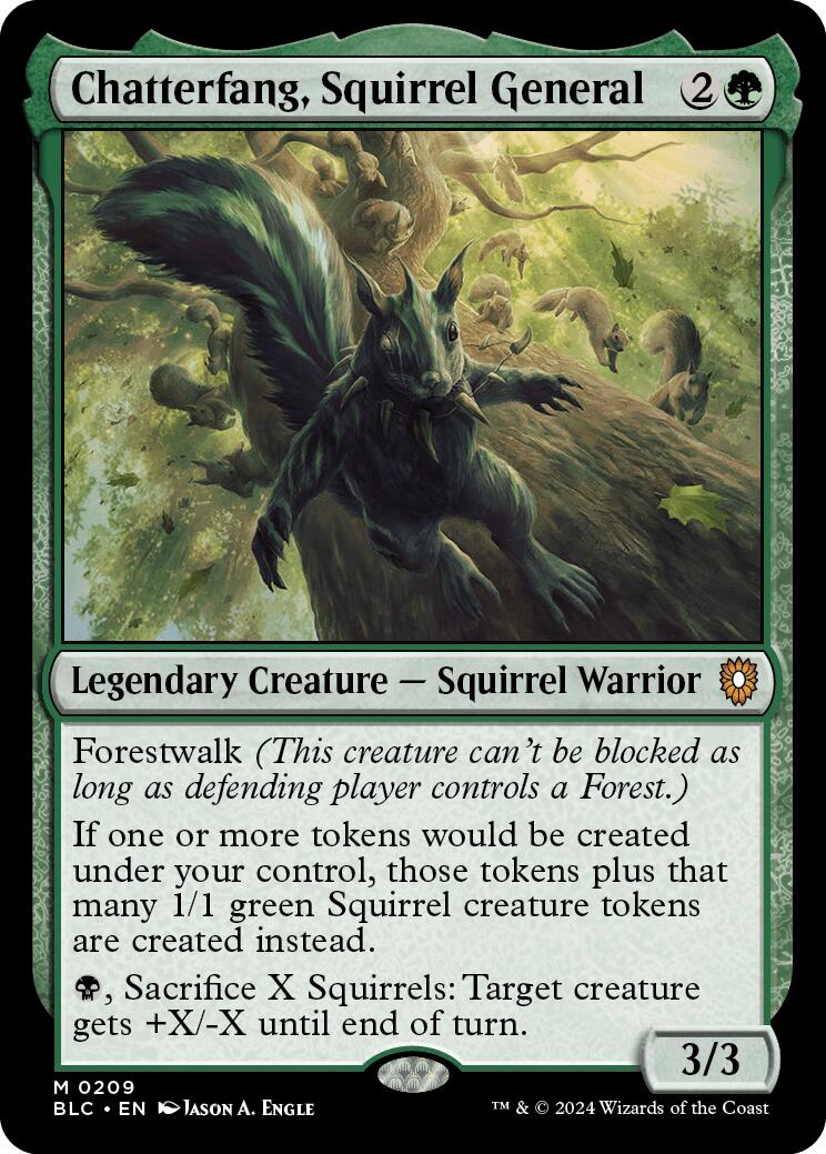 Chatterfang, Squirrel General [Bloomburrow Commander] | Jomio and Rueliete's Cards and Comics