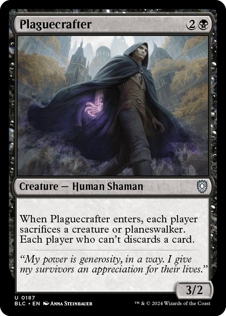 Plaguecrafter [Bloomburrow Commander] | Jomio and Rueliete's Cards and Comics