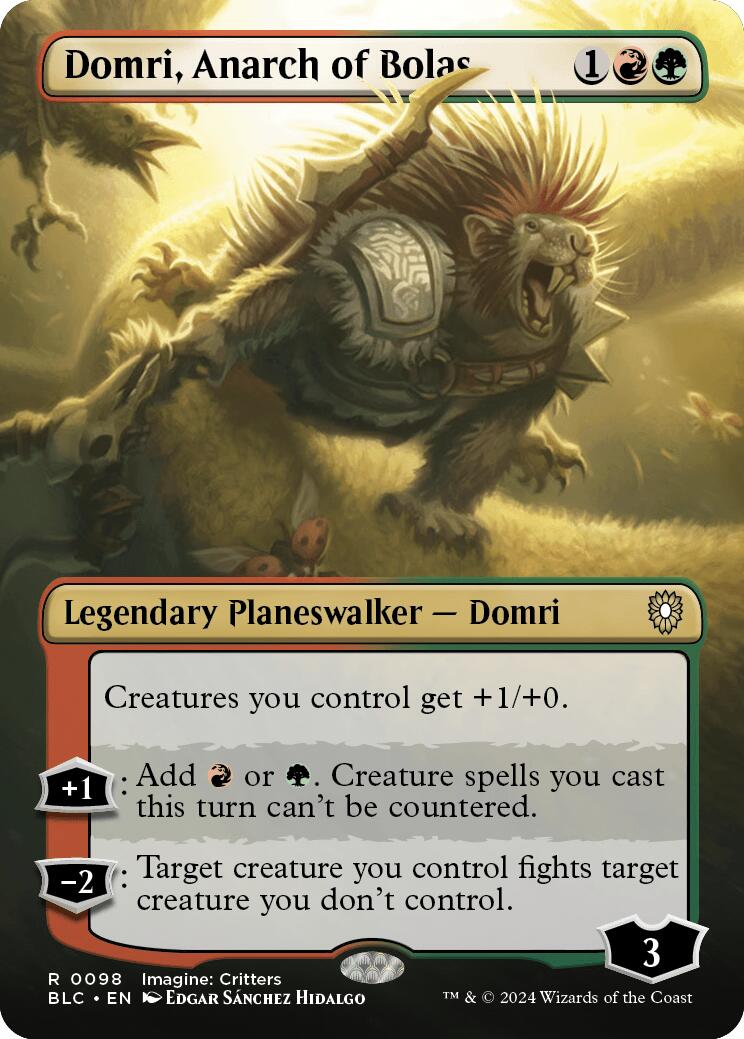 Domri, Anarch of Bolas (Borderless) [Bloomburrow Commander] | Jomio and Rueliete's Cards and Comics