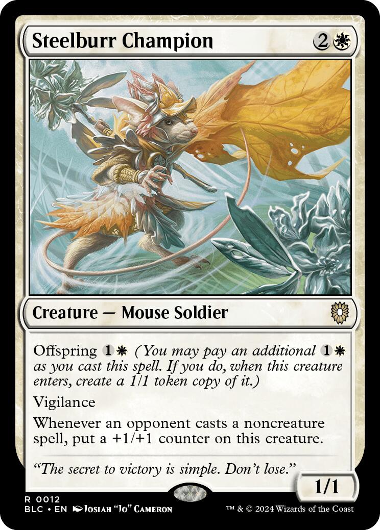 Steelburr Champion [Bloomburrow Commander] | Jomio and Rueliete's Cards and Comics