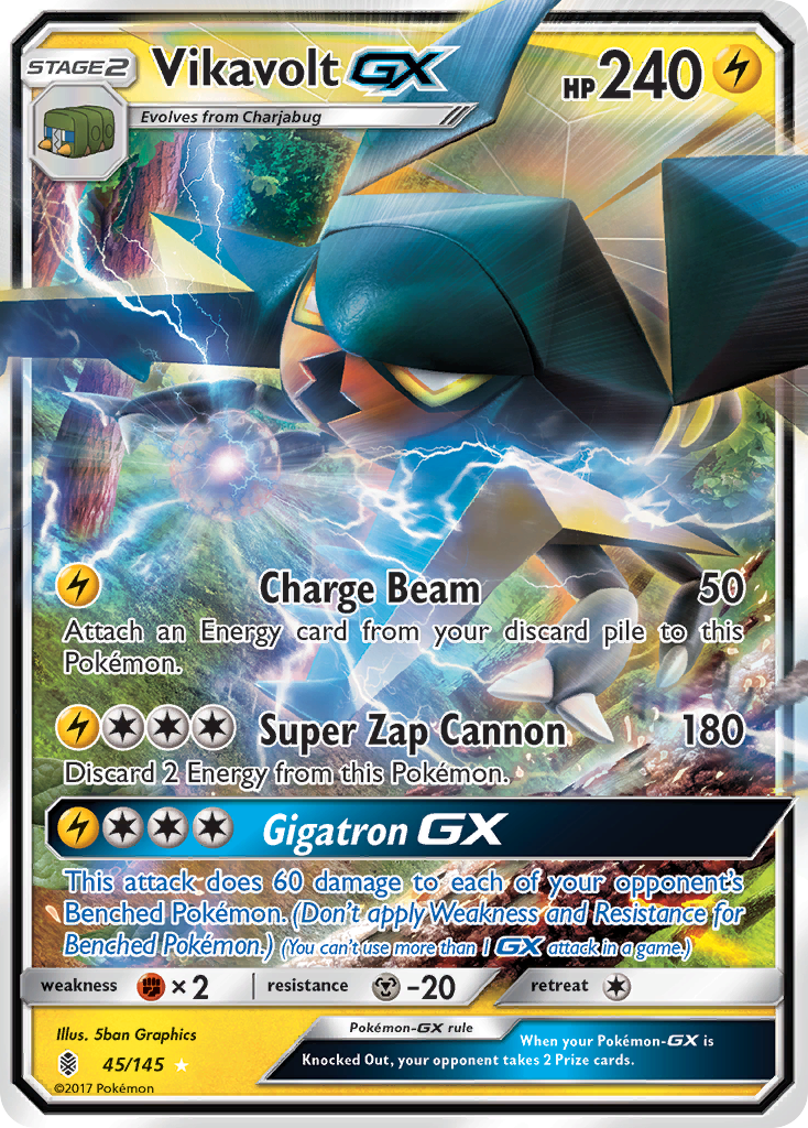 Vikavolt GX (45/145) [Sun & Moon: Guardians Rising] | Jomio and Rueliete's Cards and Comics