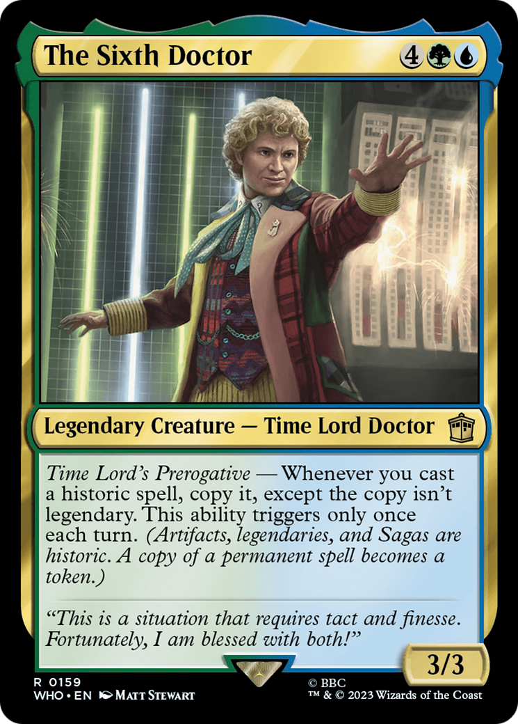 The Sixth Doctor [Doctor Who] | Jomio and Rueliete's Cards and Comics