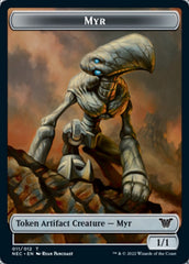 Myr // Spirit (002) Double-Sided Token [Kamigawa: Neon Dynasty Commander Tokens] | Jomio and Rueliete's Cards and Comics