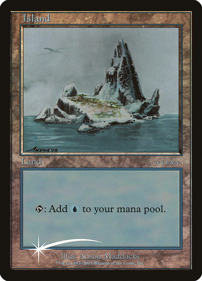Island (3) [Arena League 2001] | Jomio and Rueliete's Cards and Comics