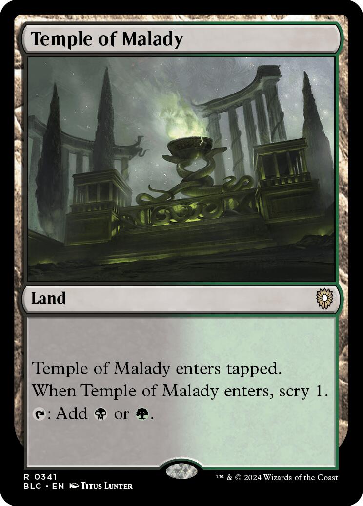 Temple of Malady [Bloomburrow Commander] | Jomio and Rueliete's Cards and Comics