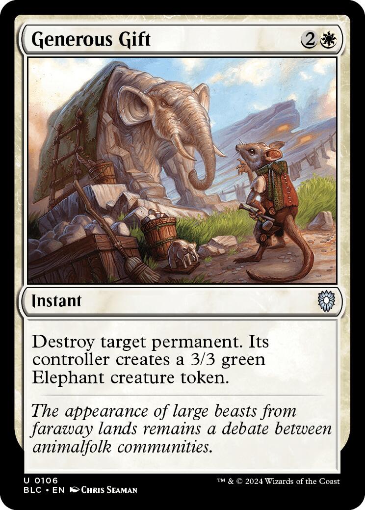 Generous Gift [Bloomburrow Commander] | Jomio and Rueliete's Cards and Comics