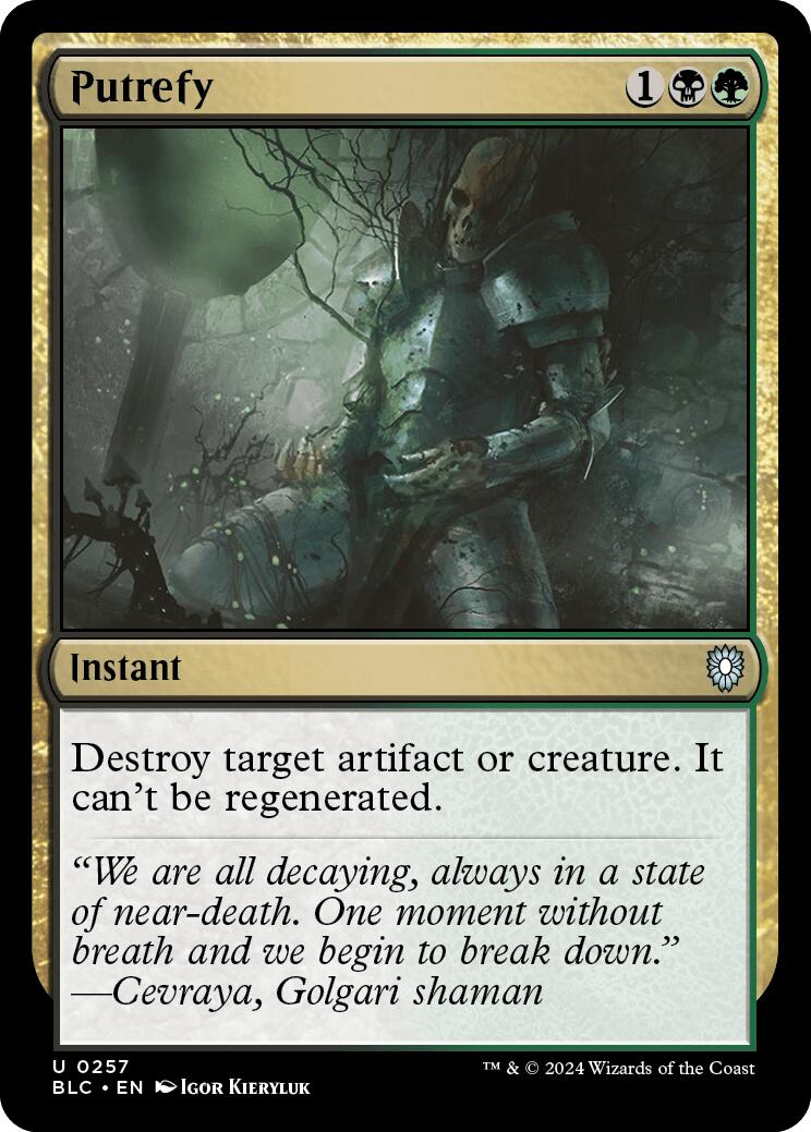 Putrefy [Bloomburrow Commander] | Jomio and Rueliete's Cards and Comics