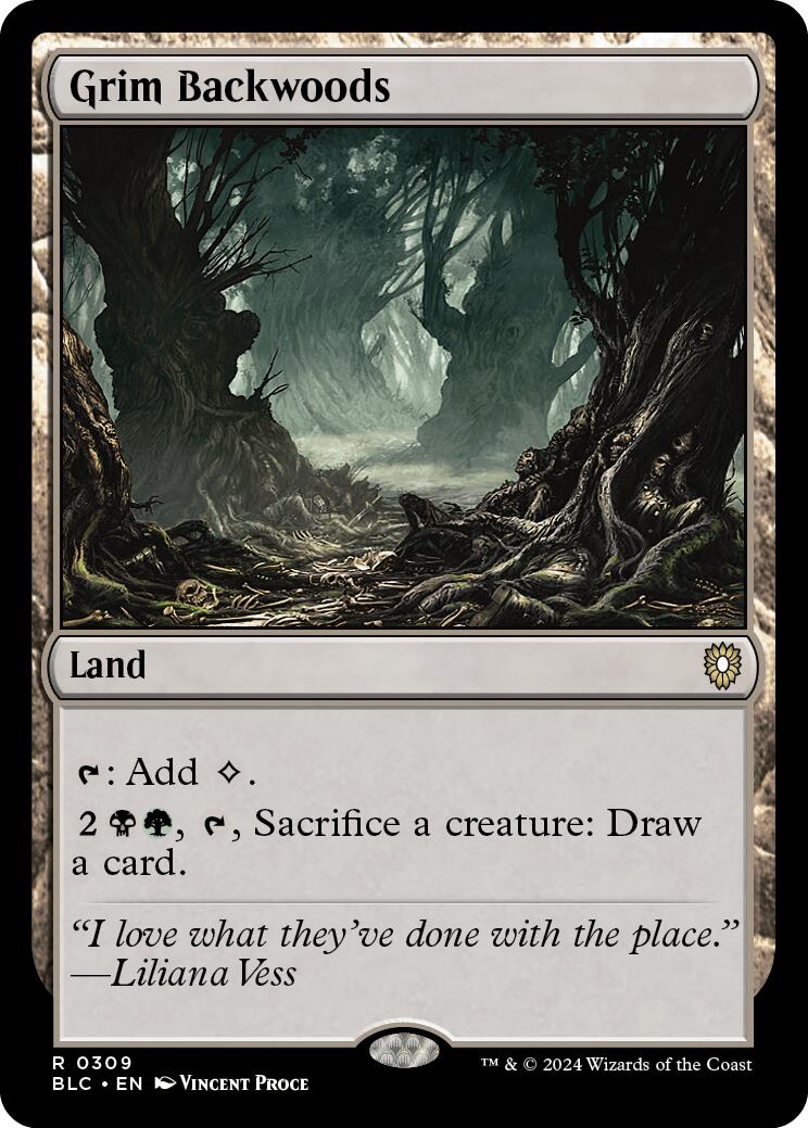 Grim Backwoods [Bloomburrow Commander] | Jomio and Rueliete's Cards and Comics