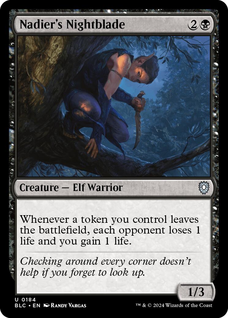 Nadier's Nightblade [Bloomburrow Commander] | Jomio and Rueliete's Cards and Comics
