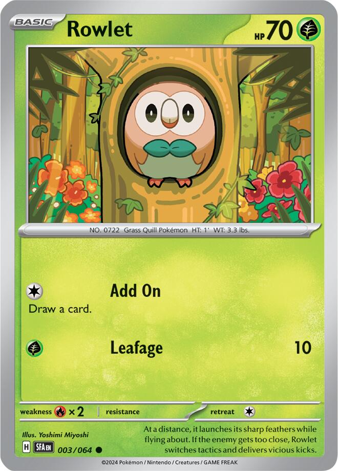 Rowlet (003/064) [Scarlet & Violet: Shrouded Fable] | Jomio and Rueliete's Cards and Comics