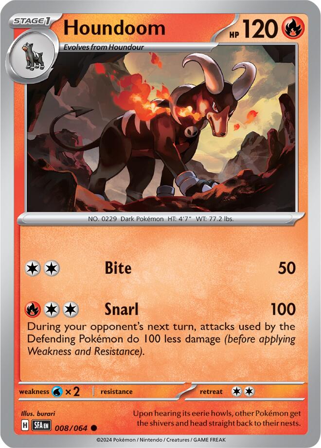 Houndoom (008/064) [Scarlet & Violet: Shrouded Fable] | Jomio and Rueliete's Cards and Comics