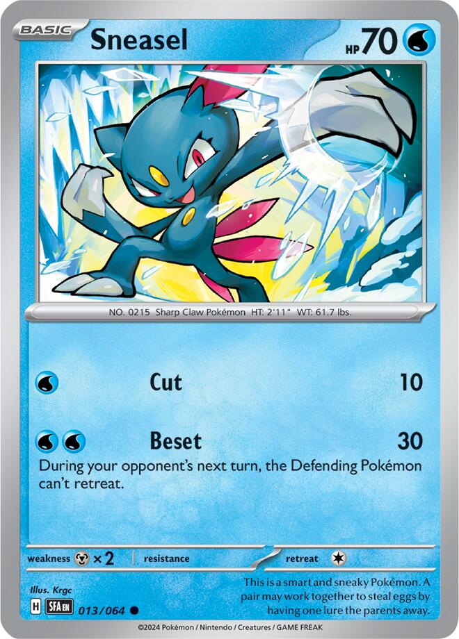 Sneasel (013/064) [Scarlet & Violet: Shrouded Fable] | Jomio and Rueliete's Cards and Comics