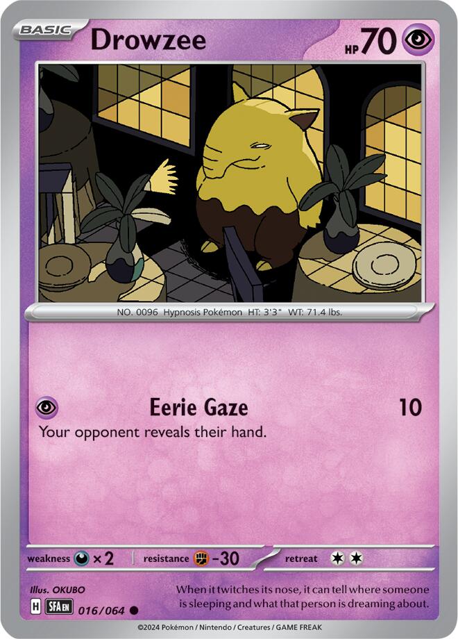 Drowzee (016/064) [Scarlet & Violet: Shrouded Fable] | Jomio and Rueliete's Cards and Comics