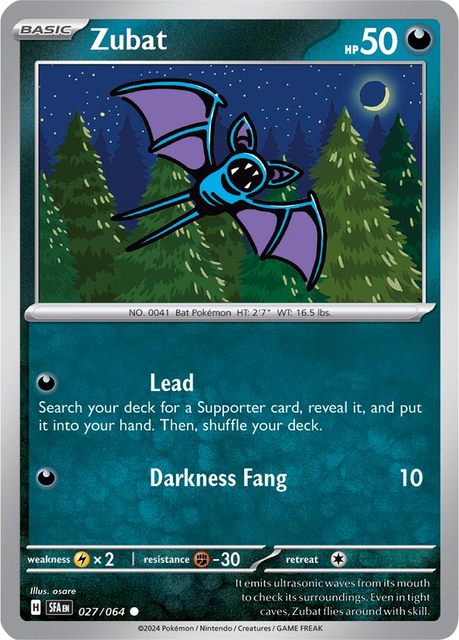 Zubat (027/064) [Scarlet & Violet: Shrouded Fable] | Jomio and Rueliete's Cards and Comics