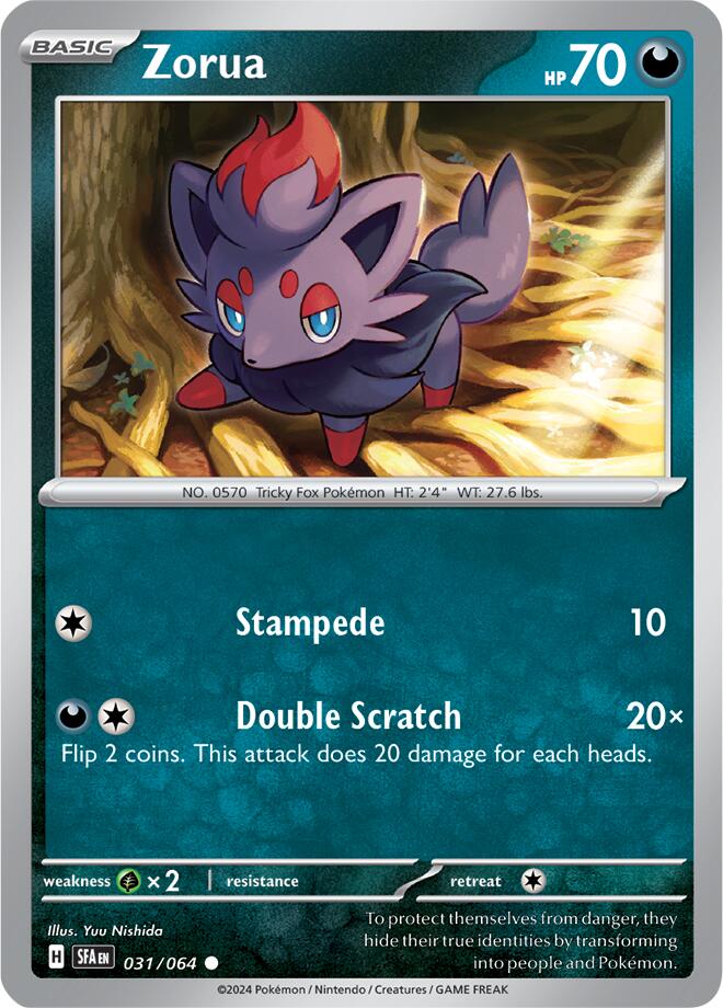 Zorua (031/064) [Scarlet & Violet: Shrouded Fable] | Jomio and Rueliete's Cards and Comics