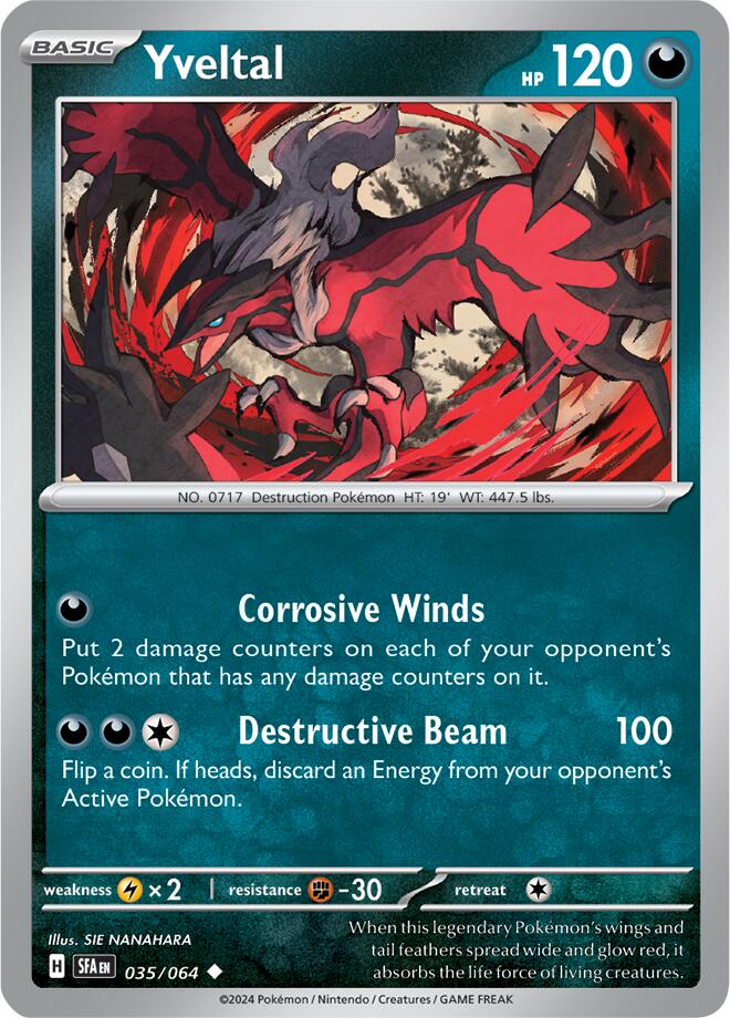 Yveltal (035/064) [Scarlet & Violet: Shrouded Fable] | Jomio and Rueliete's Cards and Comics