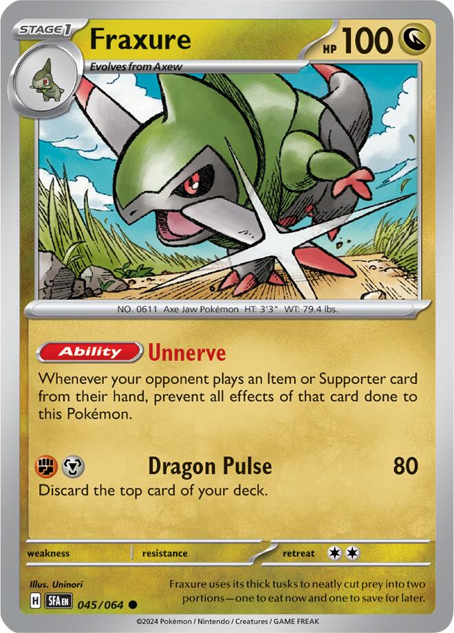 Fraxure (045/064) [Scarlet & Violet: Shrouded Fable] | Jomio and Rueliete's Cards and Comics