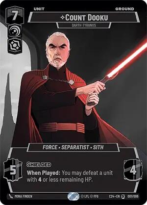 Count Dooku - Darth Tyranus (001/006) (2024 Convention Exclusive) (001/006) [Miscellaneous] | Jomio and Rueliete's Cards and Comics