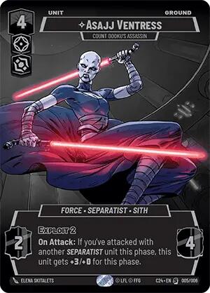 Asajj Ventress - Count Dooku's Assassin (005/006) (2024 Convention Exclusive) (005/006) [Miscellaneous] | Jomio and Rueliete's Cards and Comics