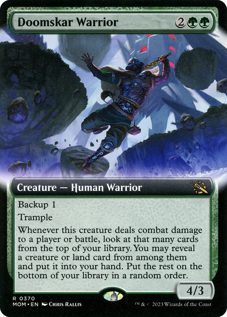 Doomskar Warrior (Extended Art) [March of the Machine] | Jomio and Rueliete's Cards and Comics