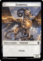 Elemental // Shark Double-Sided Token [Bloomburrow Commander Tokens] | Jomio and Rueliete's Cards and Comics