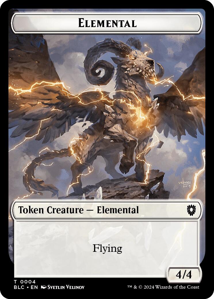 Elemental // Cat Double-Sided Token [Bloomburrow Commander Tokens] | Jomio and Rueliete's Cards and Comics