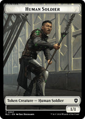Human Soldier // Wolf (035) Double-Sided Token [Bloomburrow Commander Tokens] | Jomio and Rueliete's Cards and Comics