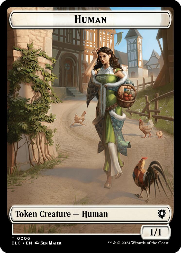 Human // Soldier Double-Sided Token [Bloomburrow Commander Tokens] | Jomio and Rueliete's Cards and Comics