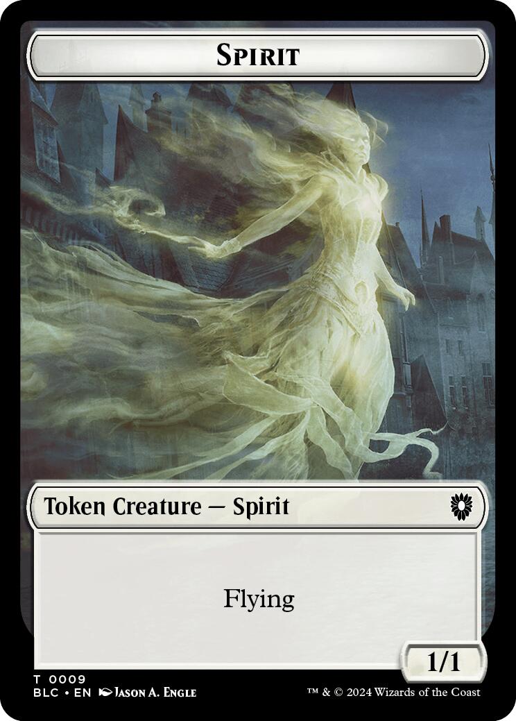Spirit // Faerie Double-Sided Token [Bloomburrow Commander Tokens] | Jomio and Rueliete's Cards and Comics