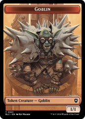 Goblin // Thopter Double-Sided Token [Bloomburrow Commander Tokens] | Jomio and Rueliete's Cards and Comics