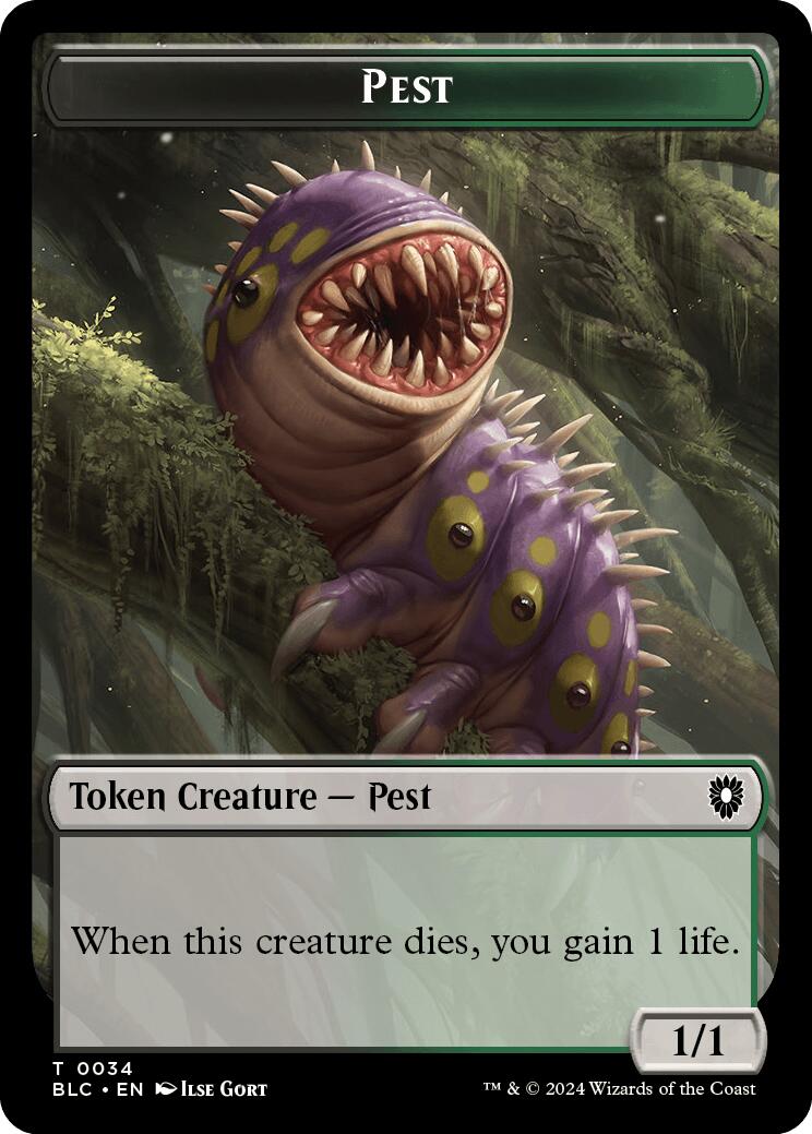 Pest // Shapeshifter Double-Sided Token [Bloomburrow Commander Tokens] | Jomio and Rueliete's Cards and Comics