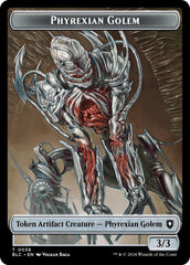 Phyrexian Golem // Faerie Double-Sided Token [Bloomburrow Commander Tokens] | Jomio and Rueliete's Cards and Comics